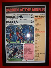Saracens 28 Exeter 20 - 2016 Aviva Premiership final - framed print
