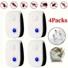 4 Pack Ultrasonic Pest Repeller - Plug-in Mice Repellent - Rodent For Indoor 
