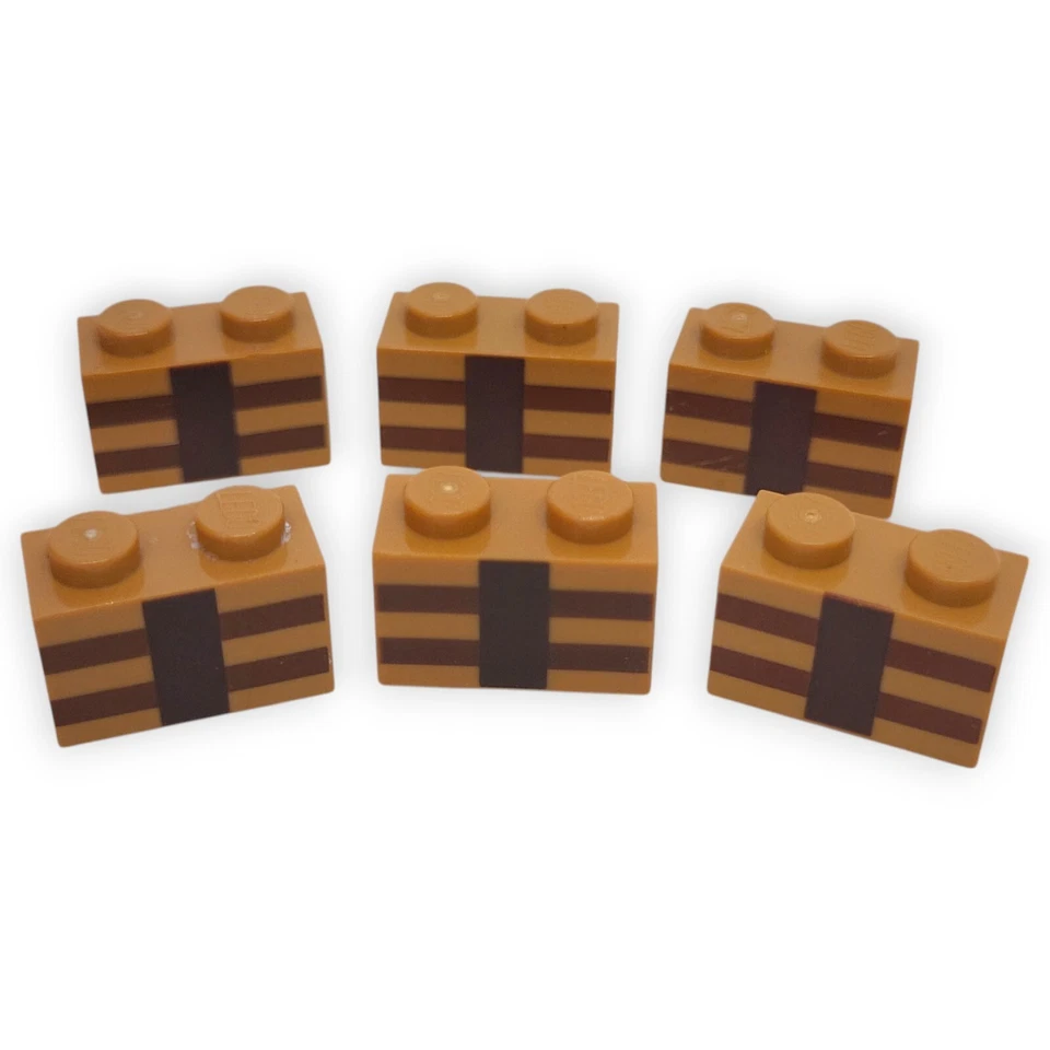 Lego Stein Brick Minecraft Crafting Table 3004pb123 1x2 Medium Nougat Ersatzteil - Bild 3 von 4