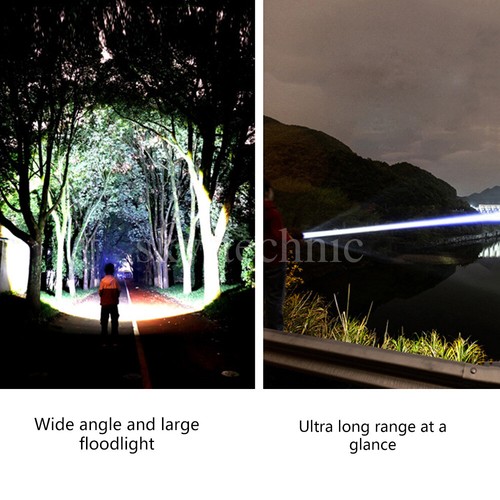 LED Super Bright Zoomable Flashlight Powerful Long Range Camping Lamp Torch IPX6 - Picture 13 of 20