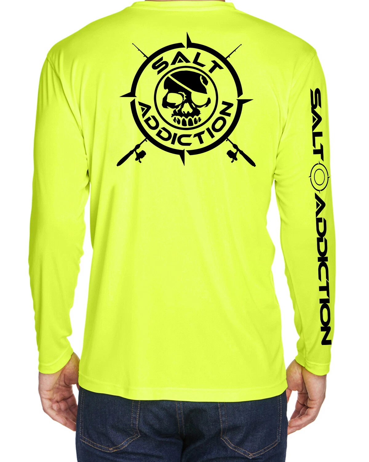 Salt Addiction t shirt long sleeve microfiber performance fishing 30+ UV apparel
