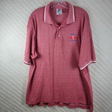 Dynasty Men’s Polo XL Texas Rangers Red Extra Large Cotton Polyester Embroidered