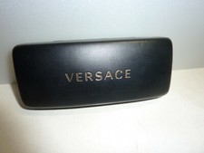 VERSACE BIG Hard Shell Sunglass/Eyeglass 6.5  X 2 X 3'' Case BLACK