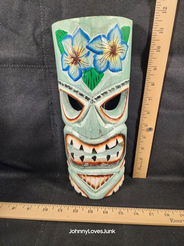 Chesapeake Bay Voodoo Native Tribal Wood Mask Floral Theme New w/Tag Beach Decor