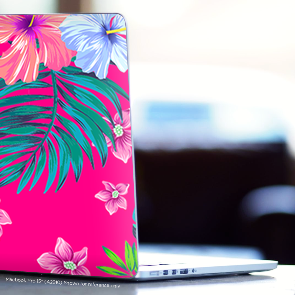 Skin Déco MacBook Air Retina 13″ – Fleurs Roses Plumerias – Itsaskin