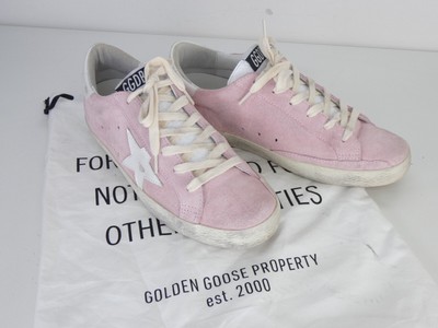 Golden Goose Sneaker Superstar Pink Weiß Wildleder Turnschuhe GGDB UK 4 EU 37 NEU