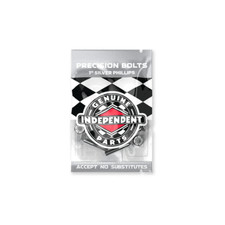 Independent Skateboard Hardware 1" Phillips Black/Silver - 8 Nuts/Mounting Bolts