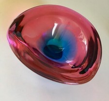 VINTAGE 50S CENEDESE SOMMERSO MURANO GLASS BO...