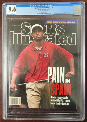 TIGER WOODS SPORTS ILLUSTRATED "PAIN IN SPAIN" CGC 9.6 POP 1/3 NONE HIGHER