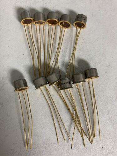 NOS 11PCS Vintage Motorola 2N697 NPN Transistors Gold Leads K3-X