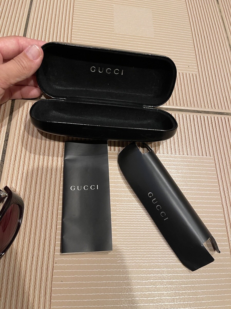 NEW Authentic GUCCI Brown Classic Sunglasses And Case-RARE  display picture 3
