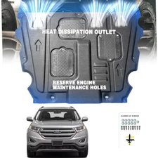 For Ford Edge 2015-2023 Engine Splash Shield Chassis Armor Under Guards Black