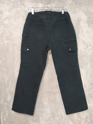 Duluth Trading Pants Womens 10x29 Navy Blue Fleece Lined Flex Fire