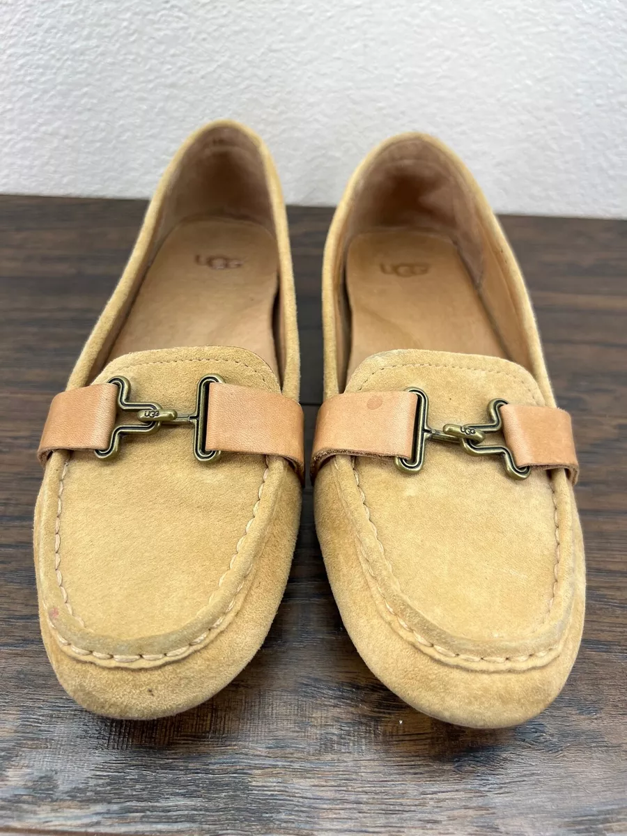 Ugg Australia Aven Hazard Orange Flat Loafers 1010100 Buckle Clasp ...