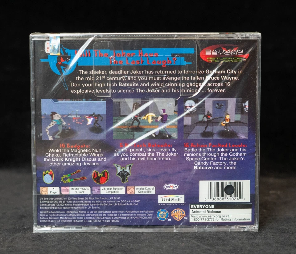 Batman Beyond Sony PlayStation 1 PS1 Factory Sealed With Hang Tag Promo - Image 2 of 4