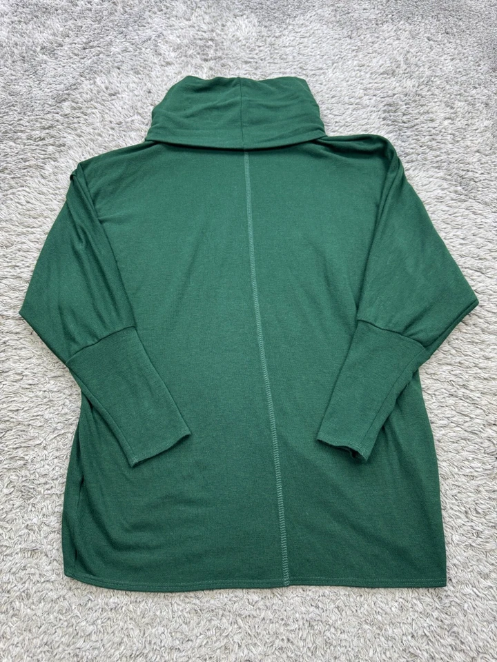 Nally Millie 毛衣女式 S/Medium Forest 绿色 3/4 袖裹身高领美国 — 第 2/4 张图片