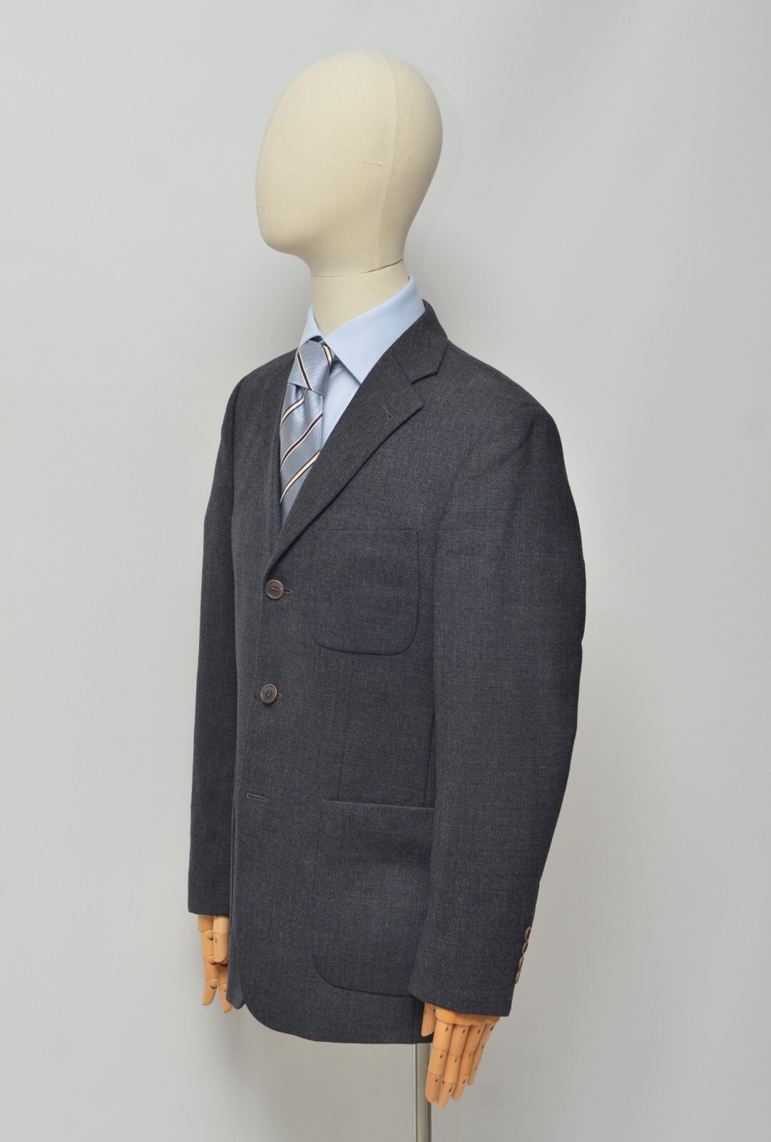 Giacca blazer classico Yves Saint Laurent YSL vintage uomo lana grigio taglia 46