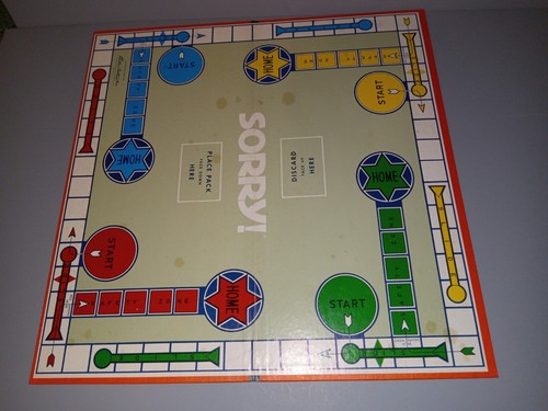 Vintage Parker Brothers Sorry Board Game 1972 - One Yellow Pawn Missing - Picture 9 of 13
