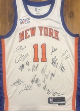 2025-26 New York Knicks Team Signed City Jersey Brunson Hart OG Bridges KAT 20+