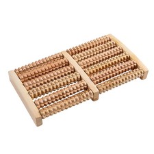 Wooden five-row foot massage device