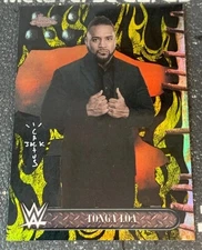 2025 Topps Chrome WWE x Cactus Jack Black and Yellow Refractor Tonga Loa 