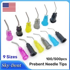 Dental Flow Prebent Needle Irrigation Tips Etch Acid Dispensing Syringe Tips
