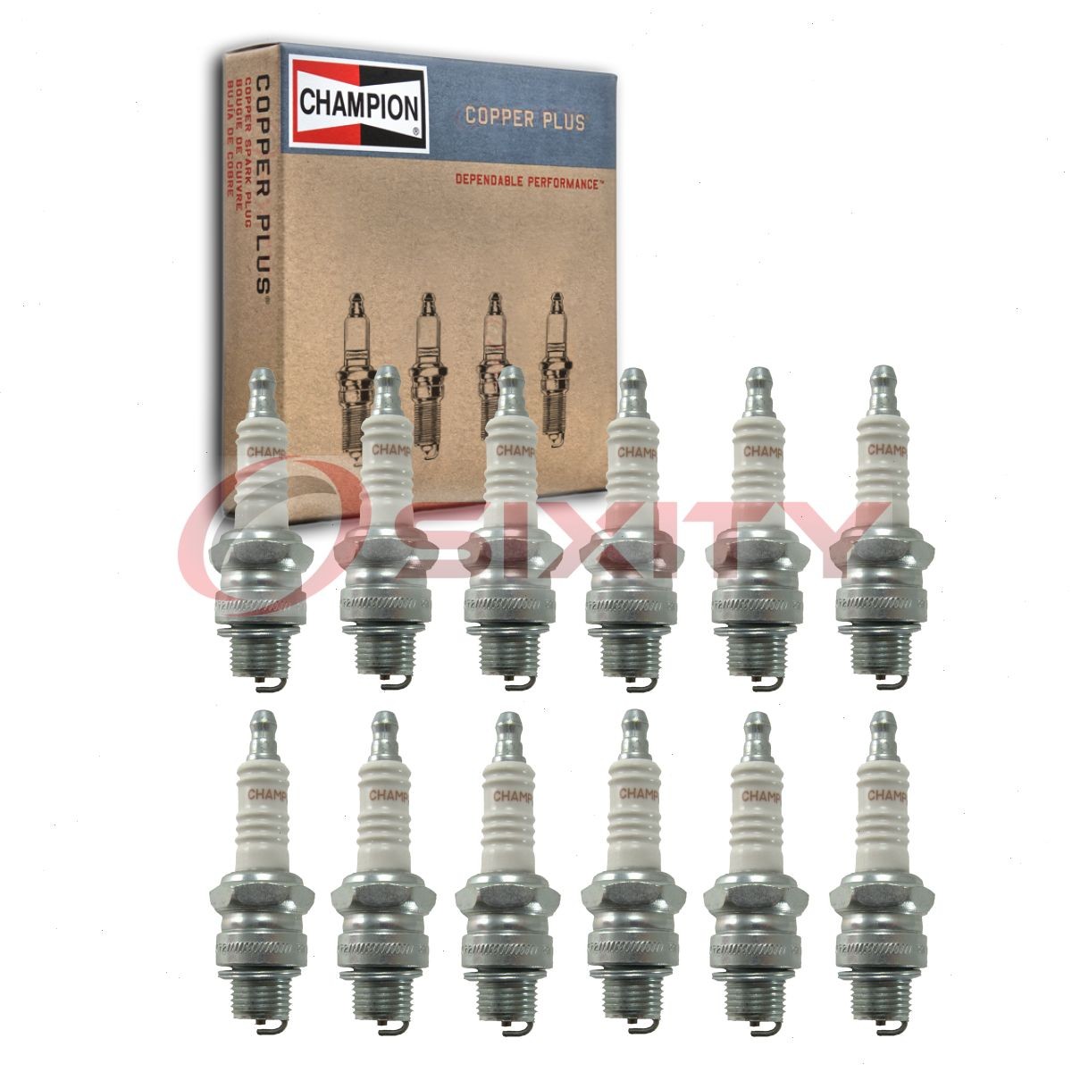 12 pc Champion Copper Plus Spark Plugs for 1947 Lincoln 76H Series 4.8L V12 kr