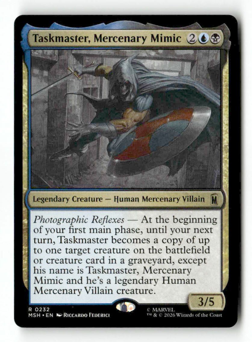 Taskmaster, Mercenary Mimic 232 Rare MTG MSH NM