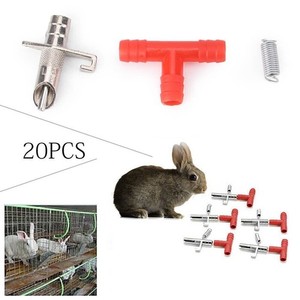 10 Sets Rabbit Nipple Automatic Water Drinker Fedder Bunny Rodent Mouse Drink