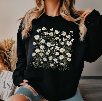 Wildblumen Gänseblümchen Wiese Pullover - Ästhetisch Botanisch Natur Blumen Garten Geschenk