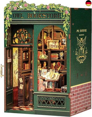 CUTEBEE Book Nook Kit - DIY Puppenhäuser Miniatur Haus Selber Bauen mit 
