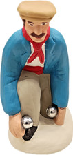 Santon 7 cm Joueur de pétanque a genoux