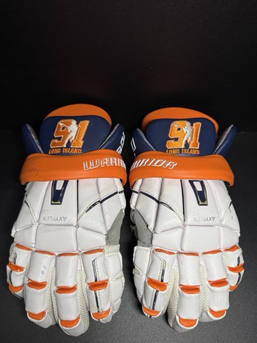 Warrior Evo QX Lacrosse Gloves LARGE TEAM ISSUED TEAM 91 LONG ISLAND