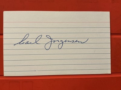 Pinky Jorgensen  MLB: 1937 Cincinnati Reds      Autograph  