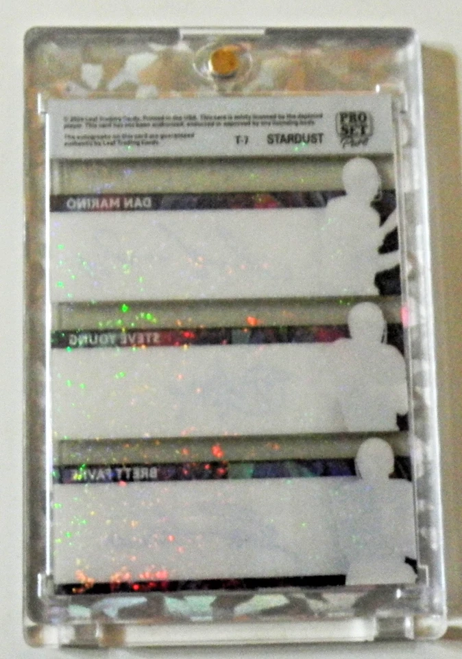 2024 Pro Set Pure Triography 2/2 Marino Favre Young T-7 Stardust Auto Card HOF - Image 4 of 4