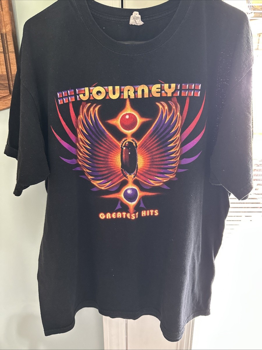 Men's JOURNEY Concert T Shirt Greatest Hits American Tour 2012 XL Black