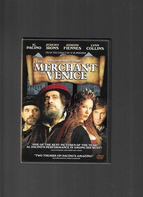 The Merchant of Venice DVD 2005 Widescreen Al Pacino Jeremy Irons Lynn Collins
