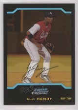2004 Bowman Draft Aflac All-American Chrome Gold Refractor 21/50 CJ Henry 3y4