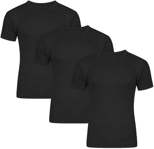 3 X Men Short Sleeve Thermal Vest T-Shirt Brushed Inside For Extra Warmth - Picture 7 of 9