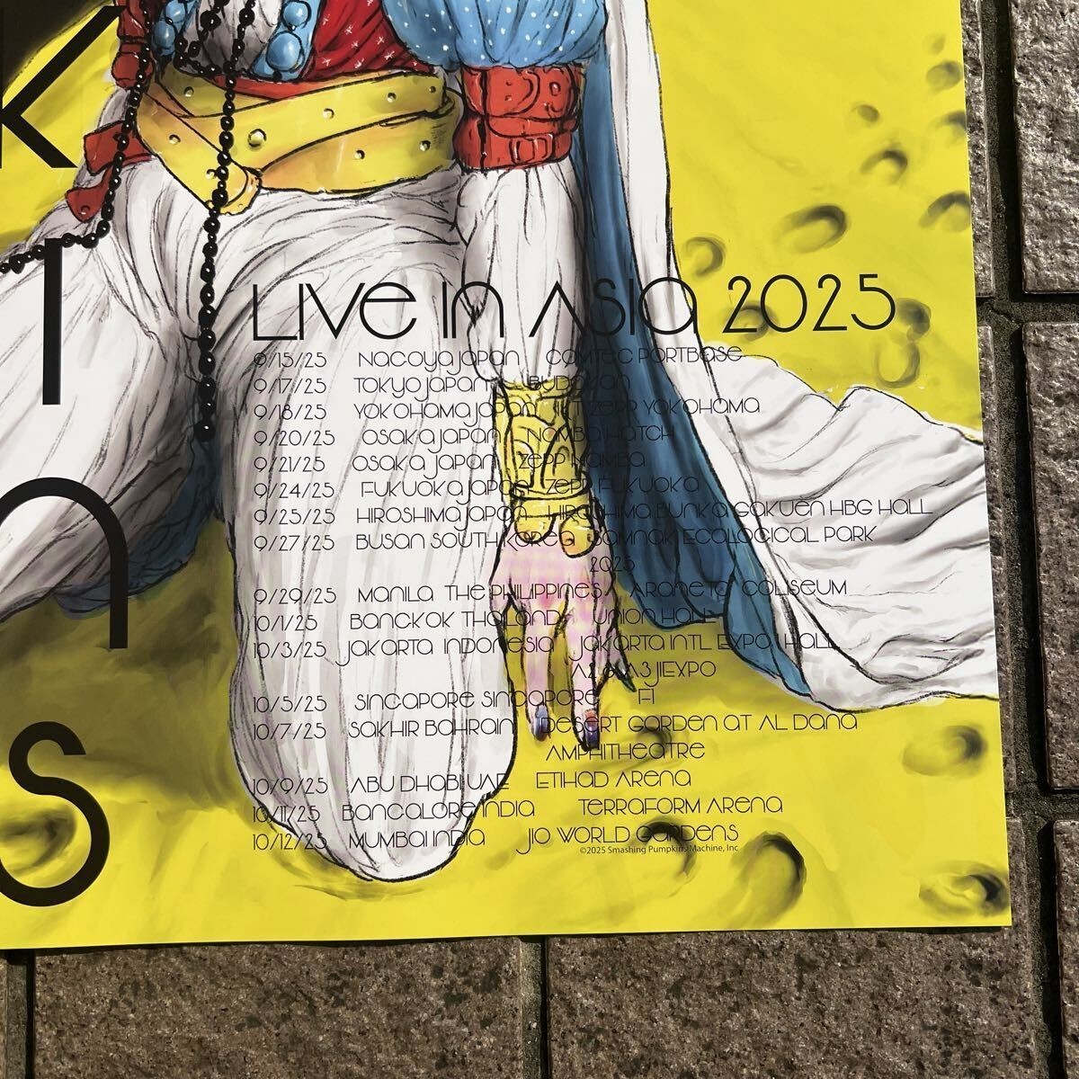 smashing pumpkins Live inJapan 2025 ポスター Smashing Pumpkins / Asia Tour 2025 Original Official Gig Poster A2