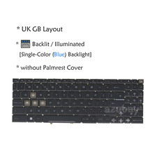 UK Keyboard For MSI MS-1585 MS-158P MS-158N MS-15K1 MS-15K2 MS-17LN Blue Backlit