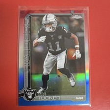 Topps Chrome Tre Tucker #175 Las Vegas Raiders Football Card 2025