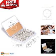 300Pcs 8mm Polished Silver Brass Open Jump Rings for DIY Jewelry  Keychains