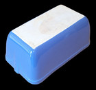 Vintage Hall Pottery 2 Quart Rectangular Baking Casserole Dish Cobalt Blue White — photo 5