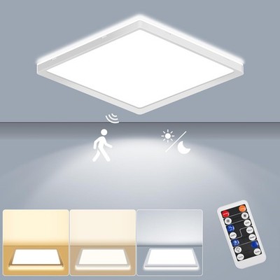 LEZOE LED Deckenleuchte Bewegungsmelder Dimmbar, 18W 2000LM Radar LED