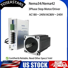 3PH Nema34 42 Stepper AC 110-220V 86/110mm Motor Kit for Port Container Cranes