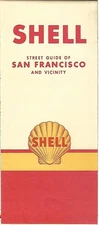 1956 SHELL OIL Road Map SAN FRANCISCO Southern Crossing Bridge-Tube Never Built