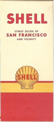 1956 SHELL OIL Road Map SAN FRANCISCO Southern Crossing Bridge-Tube Never Built