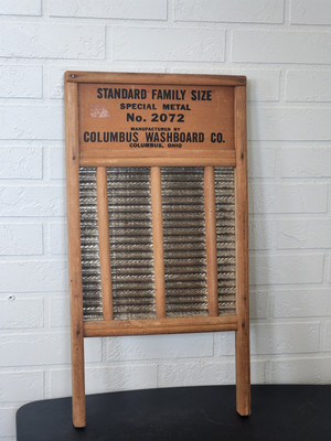 Vintage Maid-Rite No 2072 Standard Family Size Wash Board Columbus