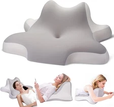Adult Memory Foam Ergonomic Wedge Prone Pillow, Bed Pillow for Sitting Up, Back,
